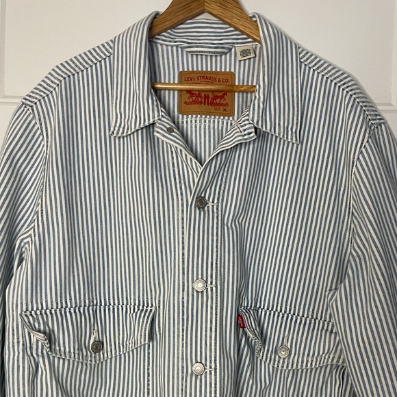 Levi’s Striped Denim Jacket Men’s XL - Picture 5 of 5